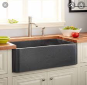 polished granite farmhouse sink