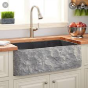 granite farmhouse sink, gray