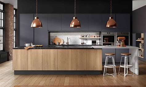 Modern Reform, IKEA kitchen with wood accented island. Featuring panel matching appliances from Fisher & Paykel